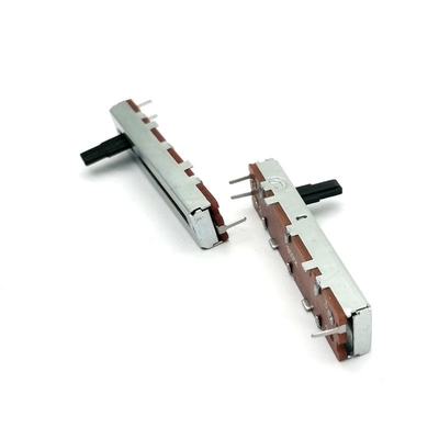 0.05W 10k Ohm โพเทนชิโอมิเตอร์แบบสไลด์ 30mm Dual Linear PC Pin