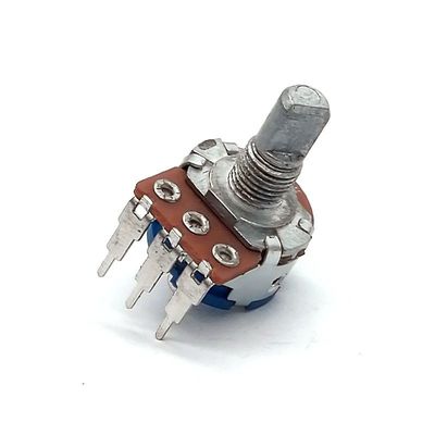คุณภาพ  150V AC 500k Potentiometer With Switch 15mm 3 Position Mixer Console โรงงาน