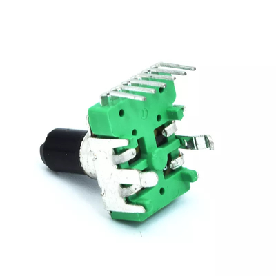R1116G 11 Mm Dual Gang Metal Shaft ฟิล์มคาร์บอนโพเทนชิโอมิเตอร์แบบหมุน B10k 50K 100K
