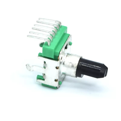 R1116G 11 Mm Dual Gang Metal Shaft ฟิล์มคาร์บอนโพเทนชิโอมิเตอร์แบบหมุน B10k 50K 100K