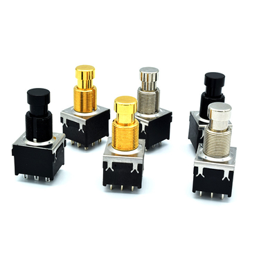 ผู้ผลิต Soft Click 3PDT เอฟเฟคกีตาร์ Pedal Foot Switch 9 Pin Effect Foot Switch สวิทช์ปุ่มกด