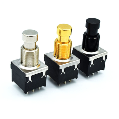 ผู้ผลิต Soft Click 3PDT เอฟเฟคกีตาร์ Pedal Foot Switch 9 Pin Effect Foot Switch สวิทช์ปุ่มกด