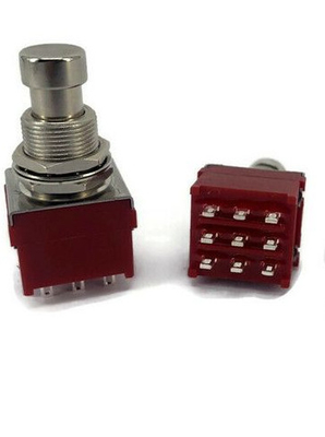 ผู้ผลิต Soft Click 3PDT เอฟเฟคกีตาร์ Pedal Foot Switch 9 Pin Effect Foot Switch สวิทช์ปุ่มกด