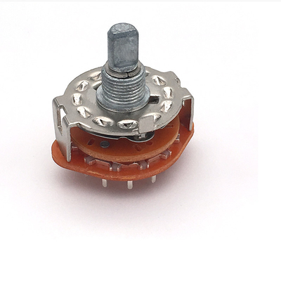 DC500V 2 ขั้ว 6 ตำแหน่งสวิตช์โรตารี่ 100ohm Cts 5 Way