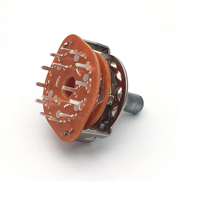 DC500V 2 ขั้ว 6 ตำแหน่งสวิตช์โรตารี่ 100ohm Cts 5 Way