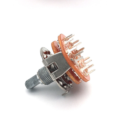 DC500V 2 ขั้ว 6 ตำแหน่งสวิตช์โรตารี่ 100ohm Cts 5 Way