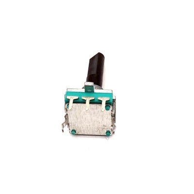สีดำ EC16 สวิตช์ปุ่มเข้ารหัสแบบหมุน DC250V เพลาพลาสติก