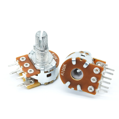 Spline Rotary Switch Potentiometer 500k พร้อมสวิตช์ที่ใช้โดย Walkie Talkie