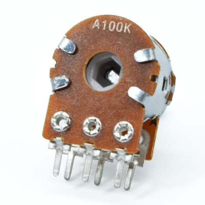 Spline Rotary Switch Potentiometer 500k พร้อมสวิตช์ที่ใช้โดย Walkie Talkie