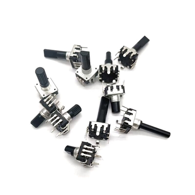 5mA 12 ขั้นตอนสวิตช์โรตารี่ Encoder ปุ่มกดไฟ LED 5mA EC12