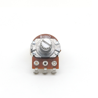 25ohm B100k Potentiometer Dual 0.5A สวิตช์โรตารี่ต่อเนื่อง