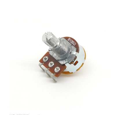 25ohm B100k Potentiometer Dual 0.5A สวิตช์โรตารี่ต่อเนื่อง