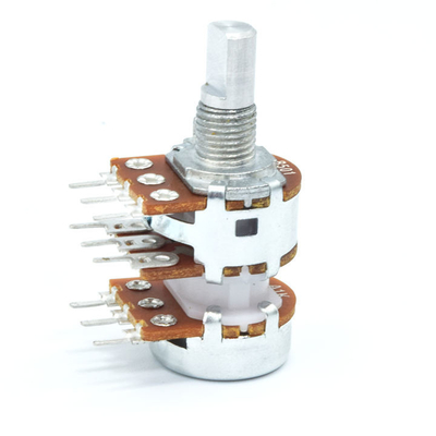 แนวตั้ง 5k โพเทนชิโอมิเตอร์เสียงเรียว 16 มม. Double Gang Potentiometer