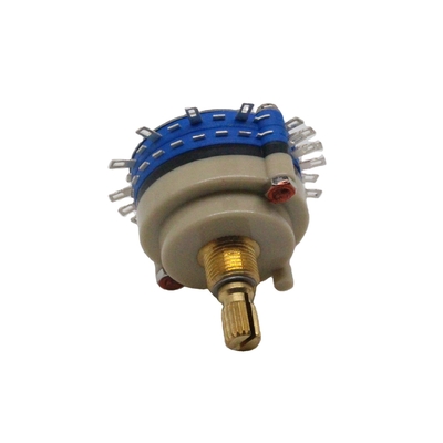 สวิตช์โรตารี่แบบต่อเนื่องความแม่นยำสูง 500V 100ohm สวิตช์โรตารี่หลายขั้ว