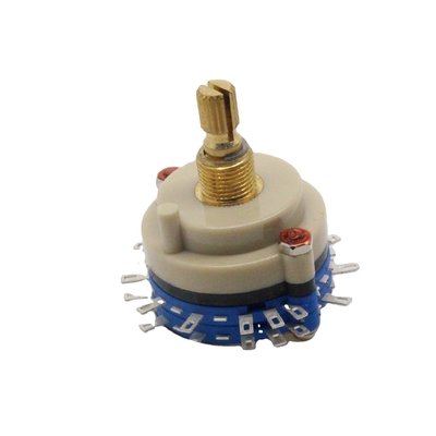 สวิตช์โรตารี่แบบต่อเนื่องความแม่นยำสูง 500V 100ohm สวิตช์โรตารี่หลายขั้ว
