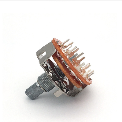 DC500V สวิตช์โรตารี่ต่อเนื่อง 100ohm สวิตช์เลือก 4 ขั้ว 2 ตำแหน่ง