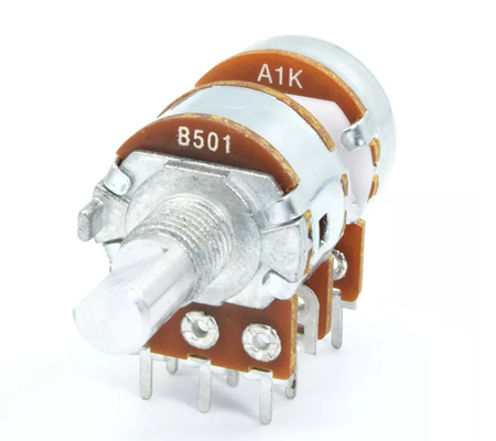 โพเทนชิโอมิเตอร์แบบ Dual 250v A10k 6 ขา 16 มม