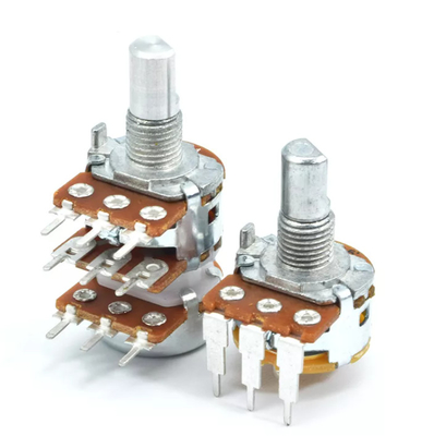 ฟิล์มคาร์บอน ROHS โพเทนชิโอมิเตอร์แบบหมุน 200k Ohm 200k Potentiometer