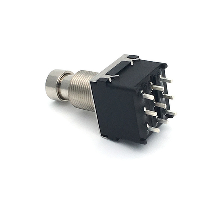 2A 250VAC สวิตช์เท้ากีต้าร์ 3PDT 9 Pin Rocker 100ohm 1500V
