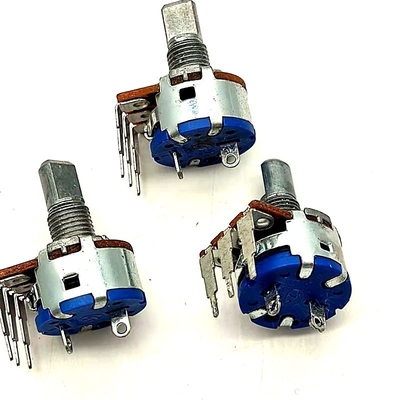 เส้นผ่านศูนย์กลาง 16 มม. สวิตช์โรตารี่ Potentiometer A10k 3 Pin Speaker Soundbox